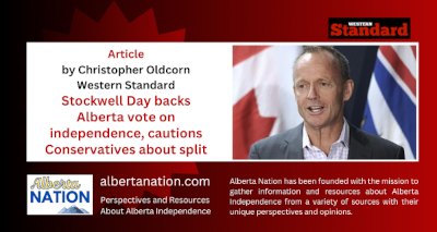 Article | Christopher Oldcorn | Western Standard | Stockwell Day backs Alberta vote on independence, cautions Conservatives about split