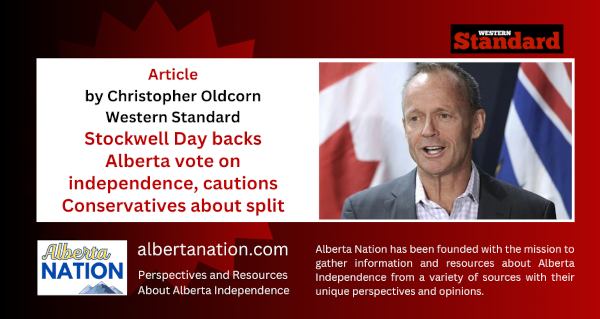 Article | Christopher Oldcorn | Western Standard | Stockwell Day backs Alberta vote on independence, cautions Conservatives about split