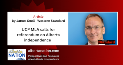 Article | by James Snell | Western Standard | UCP MLA calls for referendum on Alberta independence