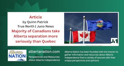 Article | Quinn Patrick | True North | Juno News | Majority of Canadians take Alberta separation more seriously than Quebec