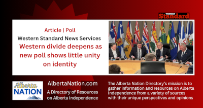 Article | Western Standard News Services | Western divide deepens as new poll shows little unity on identity