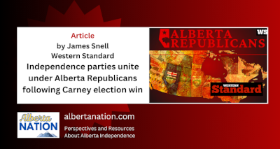 Article | James Snell | Western Standard | Independence parties unite under Alberta Republicans following Carney election win