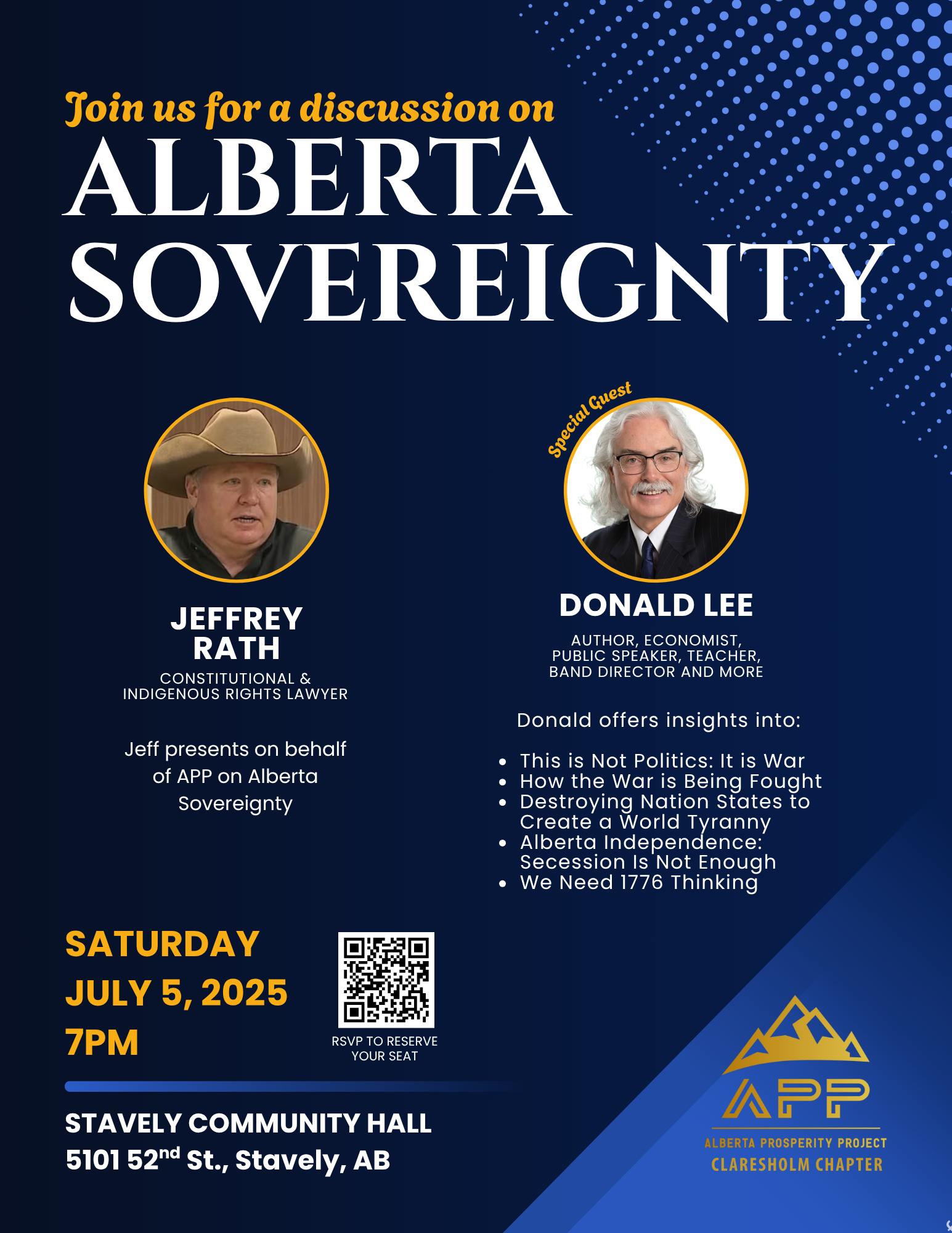 Event | Alberta Sovereignty | Alberta Prosperity Project Claresholm | July 5