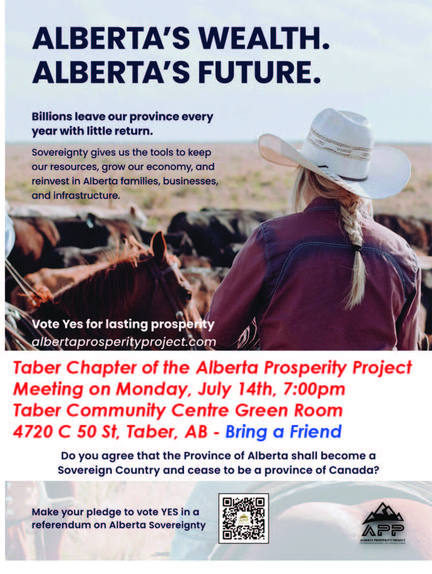 July 14 | Taber | APP CHAPTER EVENT: Taber - Alberta's Wealth. Alberta's Future