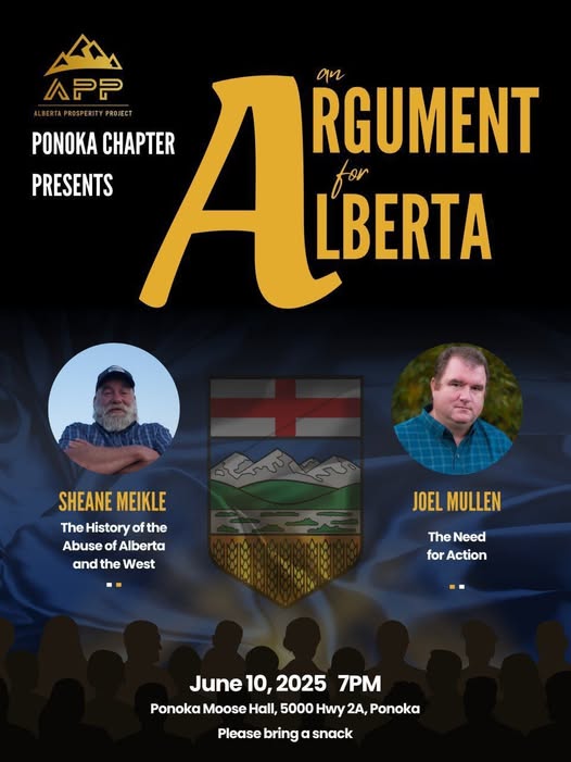 Event | Ponoka | Alberta Prosperity Project Ponoka Chapter | An Argument for Alberta | June 10