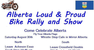 Event | Alberta Loud & Proud Bike Rally and Show by the Whistle Stop Cafe