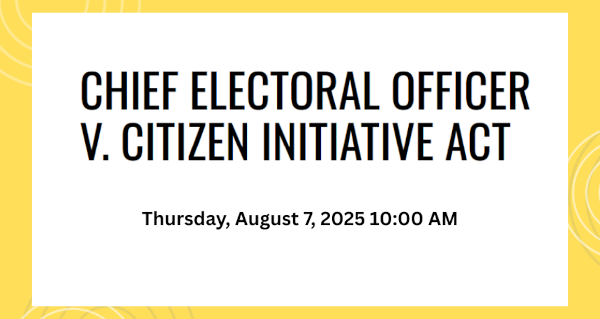 Event | Chief Electoral Officer v. Citizen Initiative Act As posted on the Alberta Prosperity Project Events page