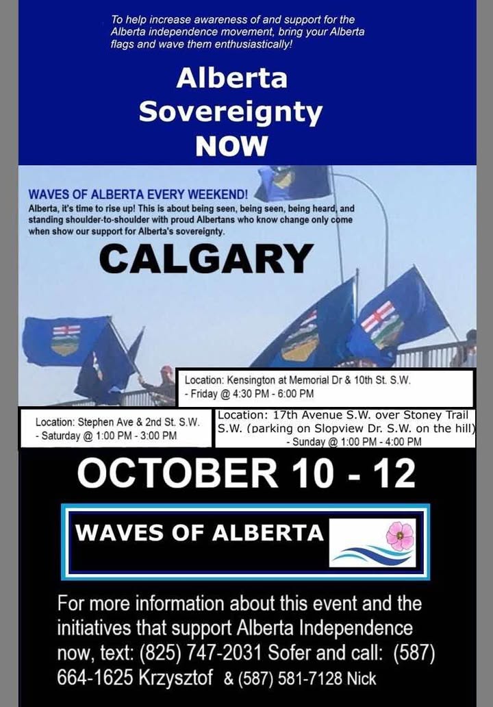 Event Rallies | September 7 to October 26 | Waves of Alberta - Calgary