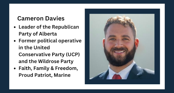People | Cameron Davies - leader of the Republican Party of Alberta