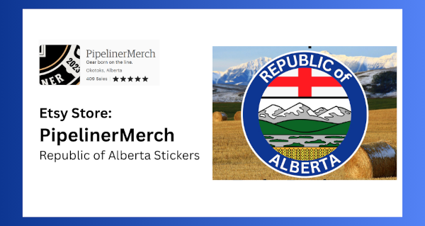 Shop | PipelinerMerch | Etsy Store | Republic of Alberta Stickers