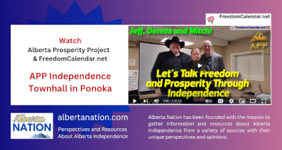 Watch | Alberta Prosperity Project | FreedomCalendar.net | APP Independence Townhall in Ponoka