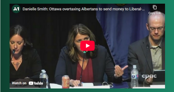 Watch | Danielle Smith: Ottawa overtaxing Albertans to send money to Liberal-voting Quebec by Juno News